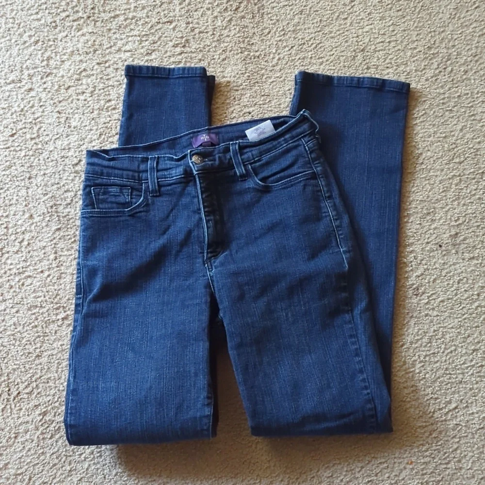 NYDJ Not Your Daughters Jeans Dark Wash Denim Straight Leg Jeans Size 6